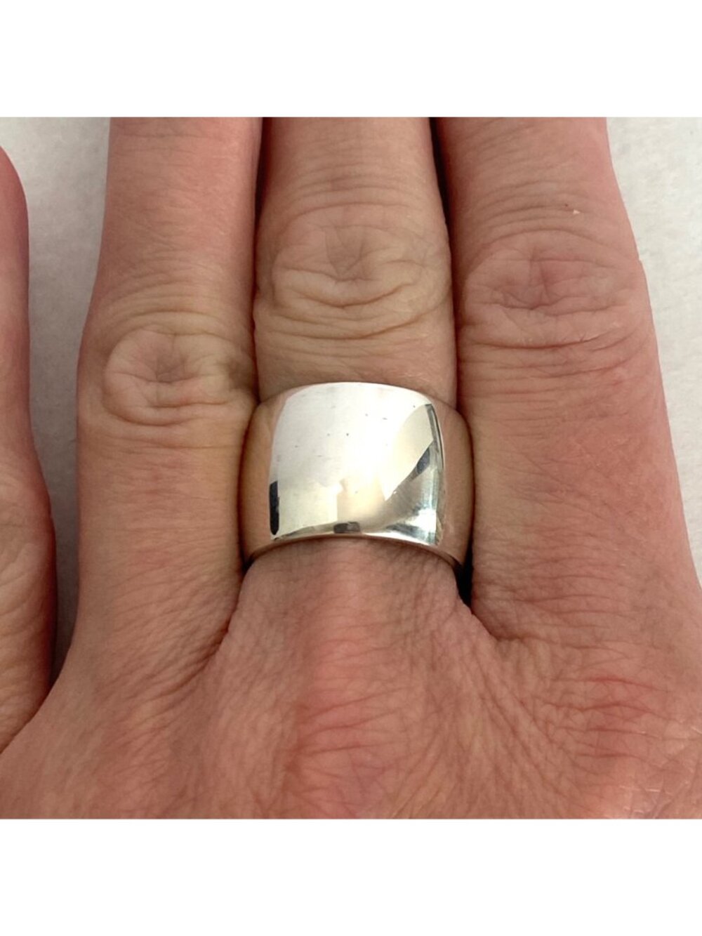 Silpada Sterling Silver 925 Polished Wide Band Cuff Cigar Ring Sz 7.25 - Picture 2 of 16